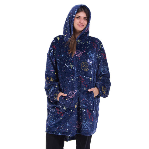 Snuggs Blanket Hoodie Dark Blue Space